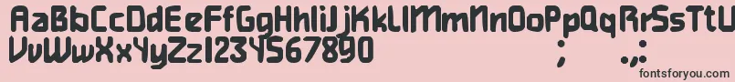 Gamer Font – Black Fonts on Pink Background
