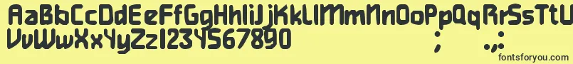 Gamer Font – Black Fonts on Yellow Background