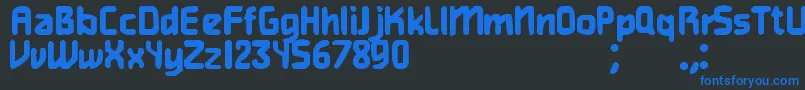 Gamer Font – Blue Fonts on Black Background