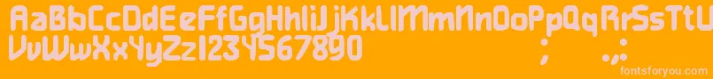 Gamer Font – Pink Fonts on Orange Background