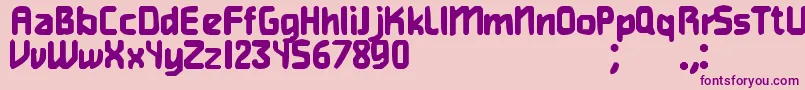 Gamer Font – Purple Fonts on Pink Background