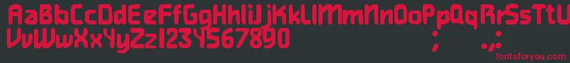 Gamer Font – Red Fonts on Black Background