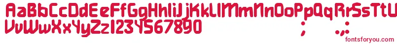 Gamer Font – Red Fonts on White Background