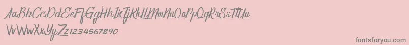 HomerunDemo Font – Gray Fonts on Pink Background