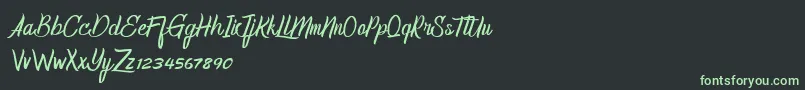 HomerunDemo Font – Green Fonts on Black Background