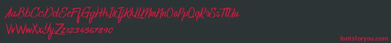 HomerunDemo Font – Red Fonts on Black Background