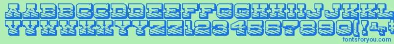 DryGoodsEmporiumJl Font – Blue Fonts on Green Background