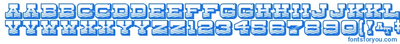 DryGoodsEmporiumJl-fontti – siniset fontit valkoisella taustalla