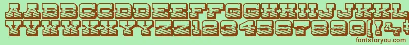 DryGoodsEmporiumJl-fontti – ruskeat fontit vihreällä taustalla