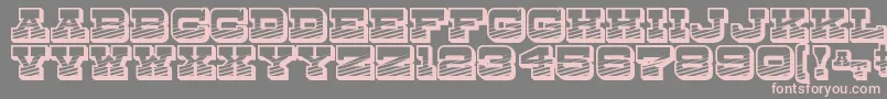 Шрифт DryGoodsEmporiumJl – розовые шрифты на сером фоне