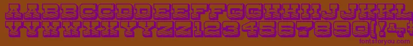 フォントDryGoodsEmporiumJl – 紫色のフォント、茶色の背景