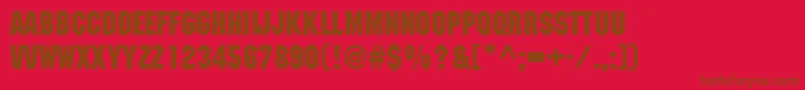Ft42-Schriftart – Braune Schriften auf rotem Hintergrund
