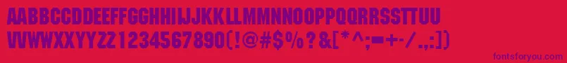 Ft42 Font – Purple Fonts on Red Background