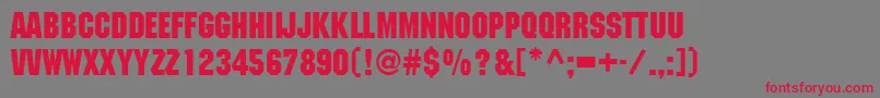 Ft42 Font – Red Fonts on Gray Background