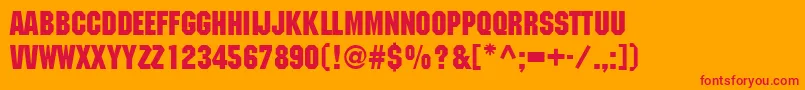 Ft42 Font – Red Fonts on Orange Background