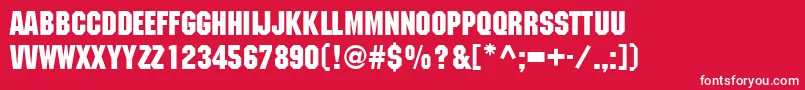 Ft42 Font – White Fonts on Red Background