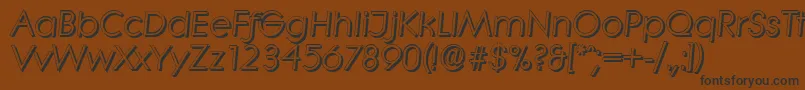 LiterashadowItalic-Schriftart – Schwarze Schriften auf braunem Hintergrund