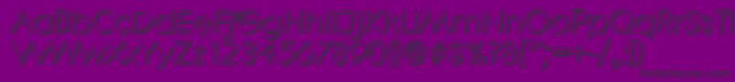 Weitere Informationen zur LiterashadowItalic-Schriftart LiterashadowItalic-Schriftart – Schwarze Schriften auf violettem Hintergrund