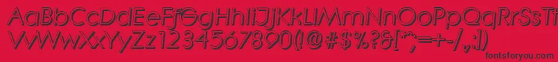 Fonte LiterashadowItalic – fontes pretas em um fundo vermelho