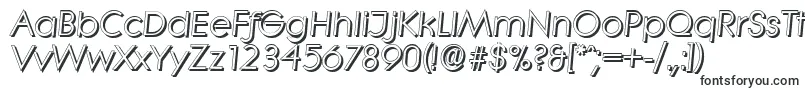 LiterashadowItalic-fontti – leveät fontit