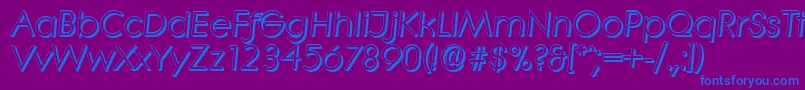 LiterashadowItalic Font – Blue Fonts on Purple Background