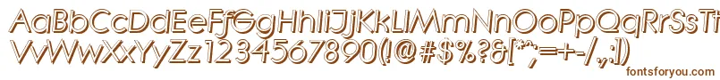 Шрифт LiterashadowItalic – коричневые шрифты на белом фоне