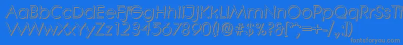 LiterashadowItalic Font – Gray Fonts on Blue Background