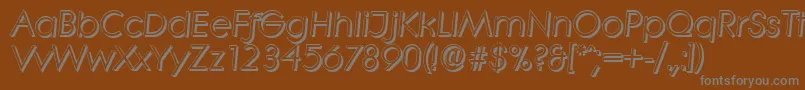 フォントLiterashadowItalic – 茶色の背景に灰色の文字
