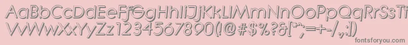 LiterashadowItalic Font – Gray Fonts on Pink Background