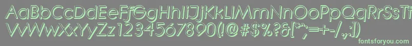 LiterashadowItalic Font – Green Fonts on Gray Background