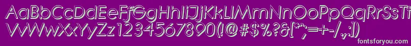 LiterashadowItalic Font – Green Fonts on Purple Background