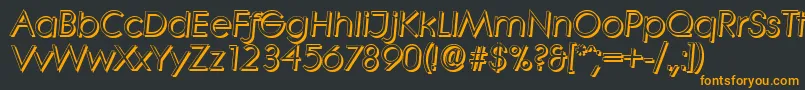 LiterashadowItalic Font – Orange Fonts on Black Background