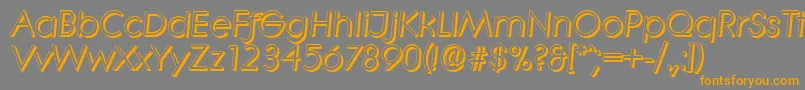 LiterashadowItalic Font – Orange Fonts on Gray Background