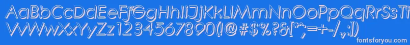 LiterashadowItalic Font – Pink Fonts on Blue Background