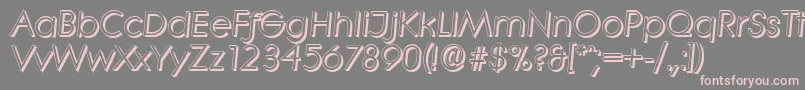 Шрифт LiterashadowItalic – розовые шрифты на сером фоне