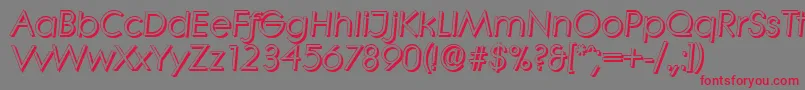 LiterashadowItalic Font – Red Fonts on Gray Background