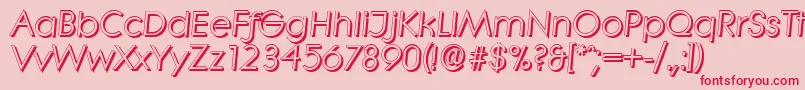 LiterashadowItalic Font – Red Fonts on Pink Background