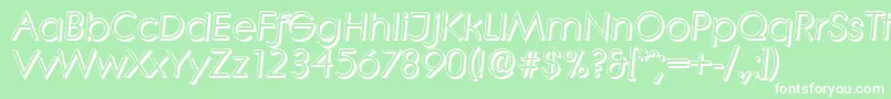 LiterashadowItalic Font – White Fonts on Green Background
