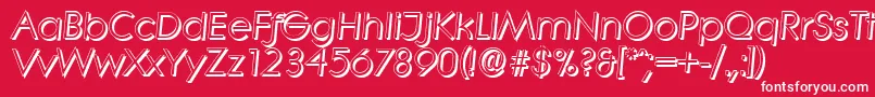 LiterashadowItalic Font – White Fonts on Red Background