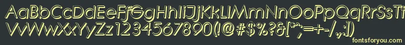LiterashadowItalic Font – Yellow Fonts on Black Background