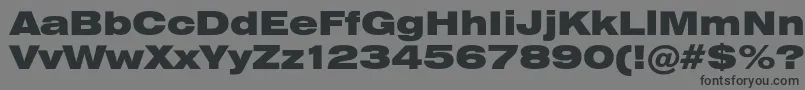 Heliosextblack-Schriftart – Schwarze Schriften auf grauem Hintergrund