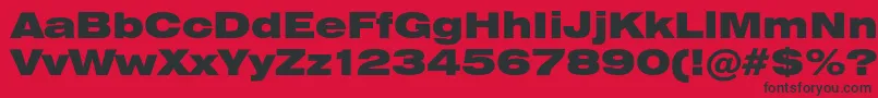 Fonte Heliosextblack – fontes pretas em um fundo vermelho