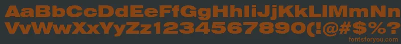 Heliosextblack-Schriftart – Braune Schriften auf schwarzem Hintergrund