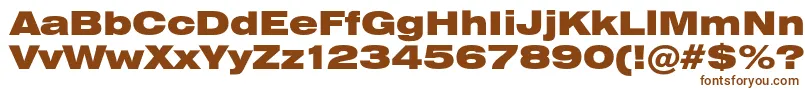 Шрифт Heliosextblack – коричневые шрифты на белом фоне