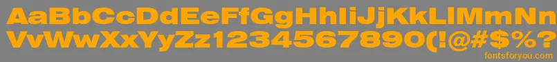 Heliosextblack Font – Orange Fonts on Gray Background