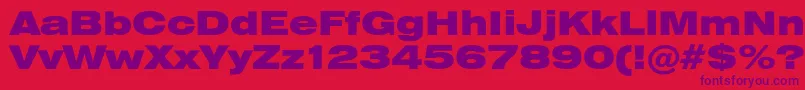 Heliosextblack Font – Purple Fonts on Red Background