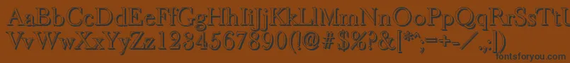 BaskeroldshadowLightRegular-Schriftart – Schwarze Schriften auf braunem Hintergrund