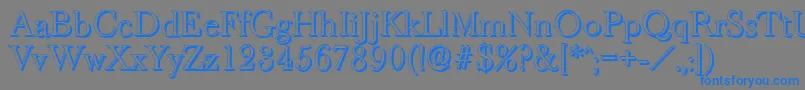 BaskeroldshadowLightRegular Font – Blue Fonts on Gray Background