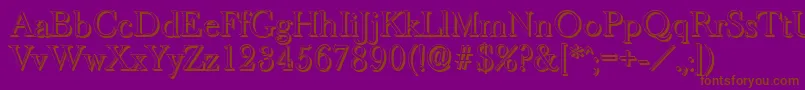 BaskeroldshadowLightRegular Font – Brown Fonts on Purple Background