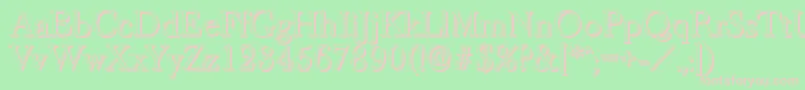 BaskeroldshadowLightRegular Font – Pink Fonts on Green Background